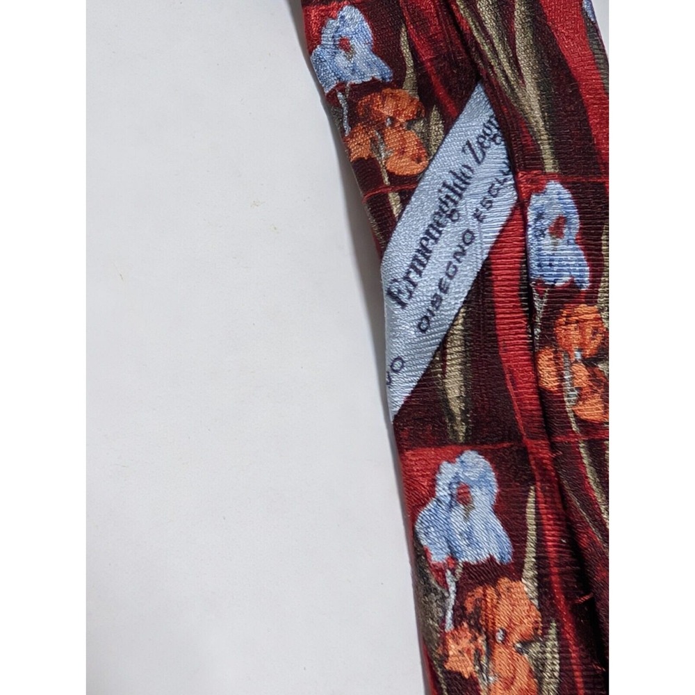 Ermenegildo Zegna 100% Silk Necktie Multicolor Floral All Over Italy 57"‎ - Picture 3 of 9